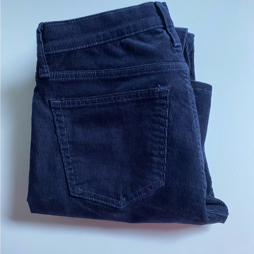 GAP Women's Straight Mini Boot Leg Corduroy - Deep Navy Size 4 - Picture 8 of 9
